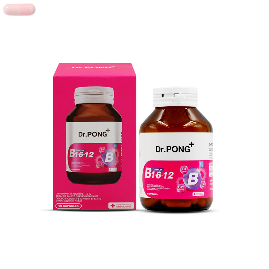 Dr.Pong B Complex B1-6-12 60s ขวด 60 แคปซูล