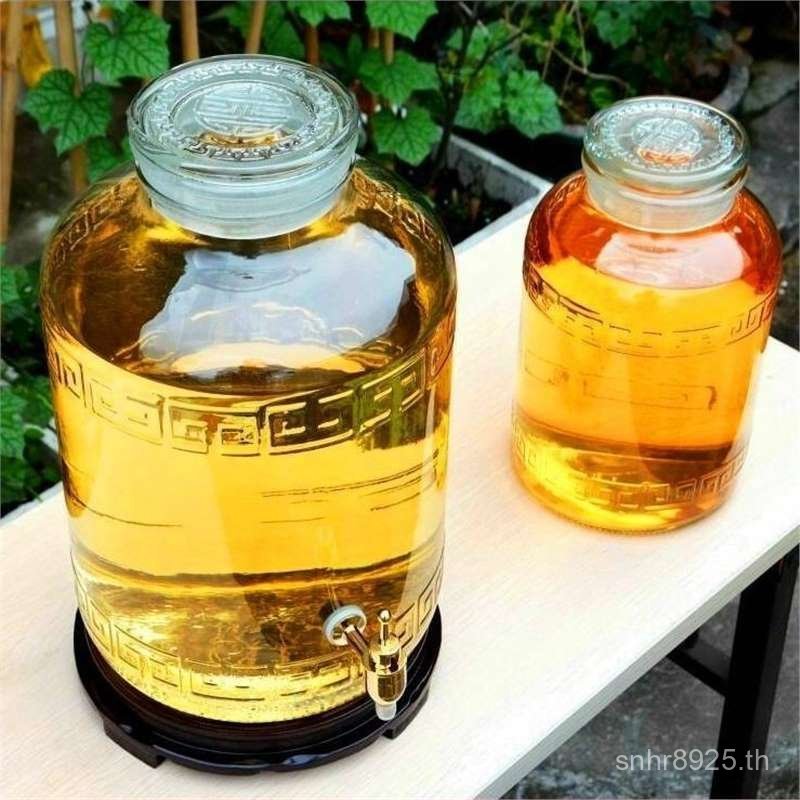 พร้อมก๊อกน้ําจิน10 Hyosu Barrel โถไวน์แช่ Jin 20 ขวดไวน์แช่ปิดผนึก Jin JI5 แก้ว 50 ถังไวน์ Jin 40 8A