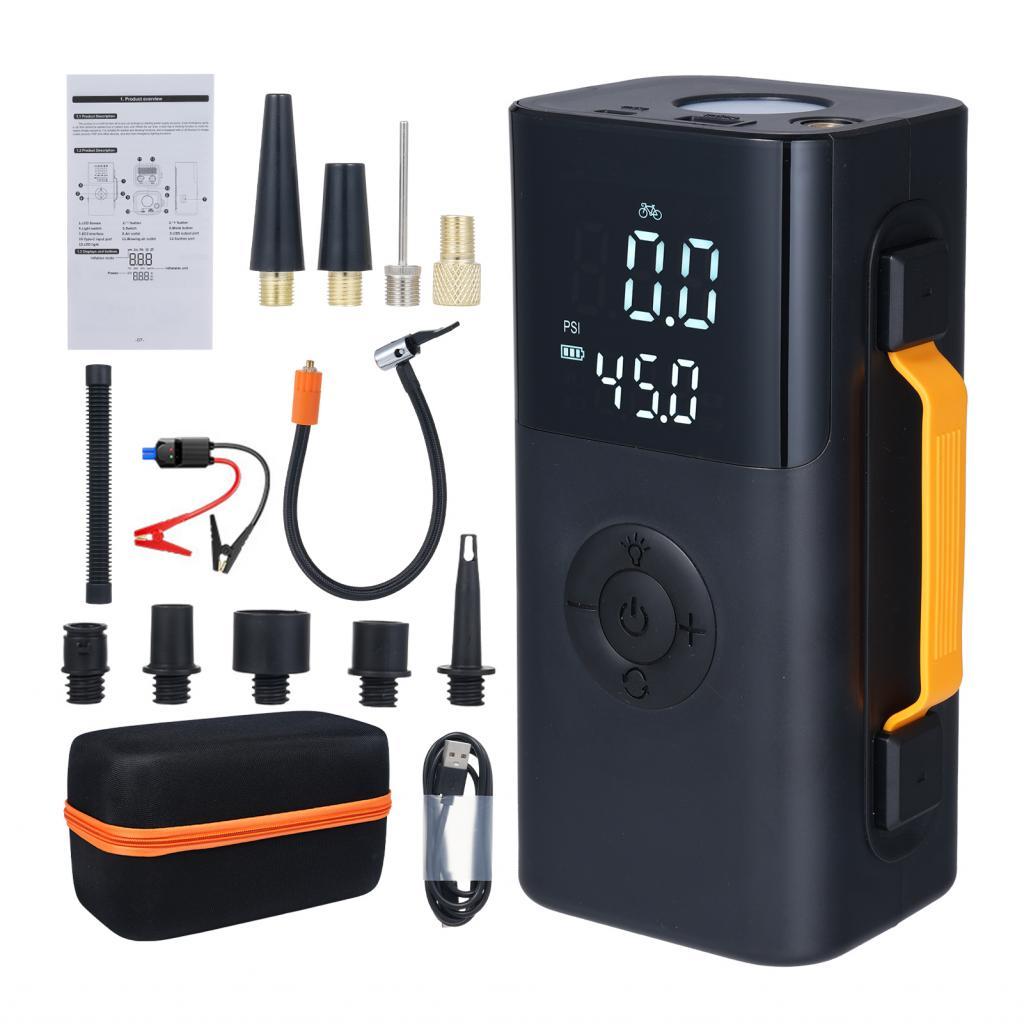 Wowohome-PH รถ Jump Starter ยาง Inflator Preset ความดัน Power Bank ในตัว 14.8V 10000 mAh แบตเตอรี่สํ
