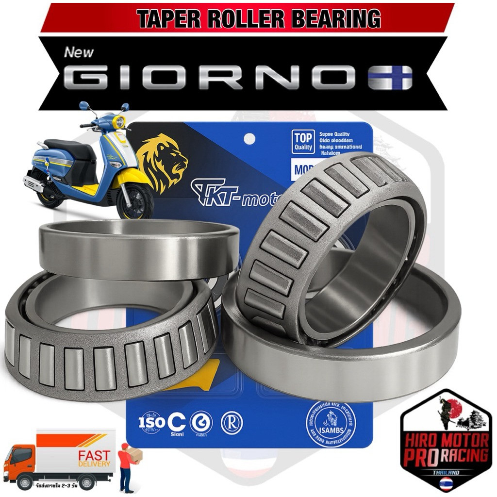 ถ้วยคอGiorno ลูกปืนคอ Giorno TAPER ชุดลูกปืนคอพร้อมรางลูกปืน แบบเดิมติดรถ ใส่ได้เลยไม่ต้องดัดแปลง ฮอนด้า จีออโน่ - รูปที่ 2