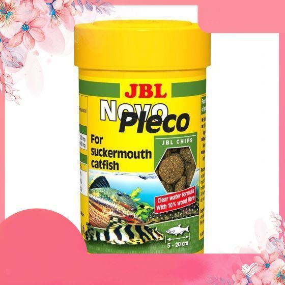JBL Novo Pleco อาหารเม็ด 133g สําหรับปลาก้น อุดมด้วยสาหร่ายสไปรูลิน่าและเนื้อไม้ โภชนาการระดับพรีเมี
