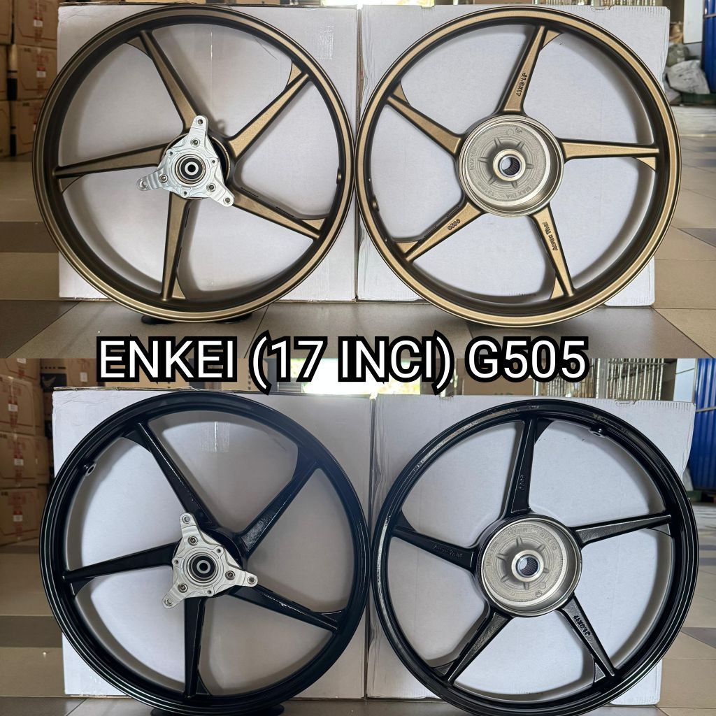 (17 INCI) (NVX 155) ENKEI (G505) SERIES * 5 ต้น * SPORT RIM YAMAHA NVX 155 nvx v1 v2 N 500 GOOD QUAL