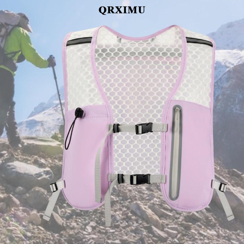 แจ็คเก็ตวิ่งระบายอากาศ มีกระเป๋าเป้สะพายหลัง และกระเป๋าหน้าสำหรับการใช้งานกลางแจ้งและการเดินป่า - รูปที่ 3