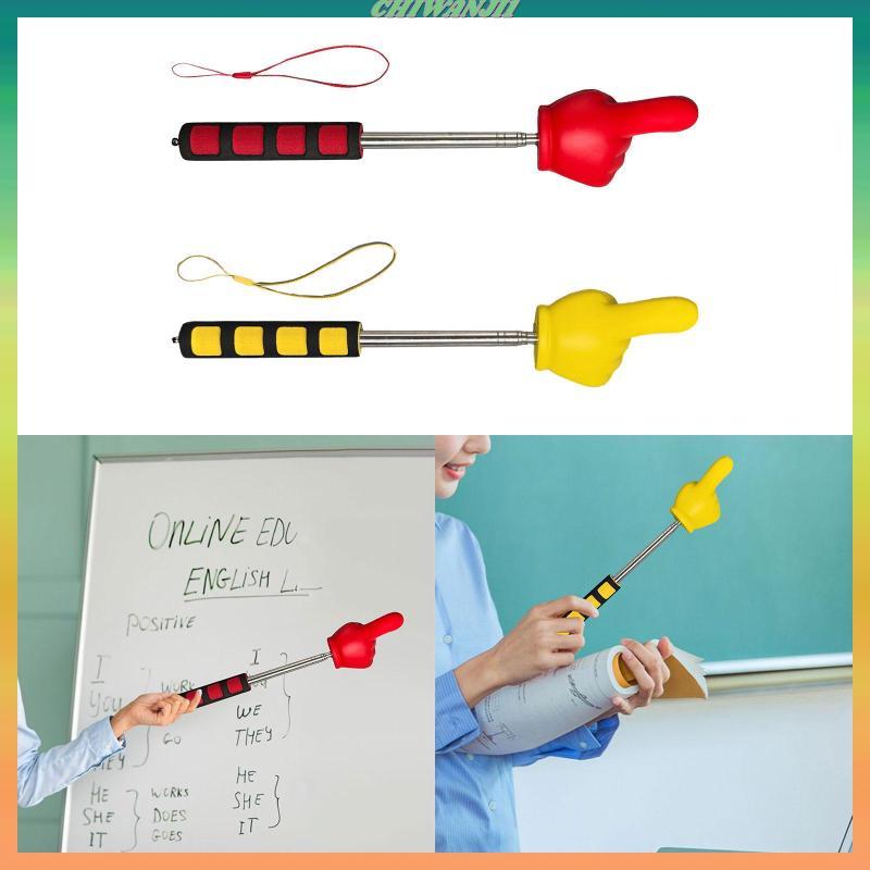 [ Chiwanji1] Telescopic Pointer Finger Pointer Presentation Stick และครู Pointer Retractable พร้อมคว