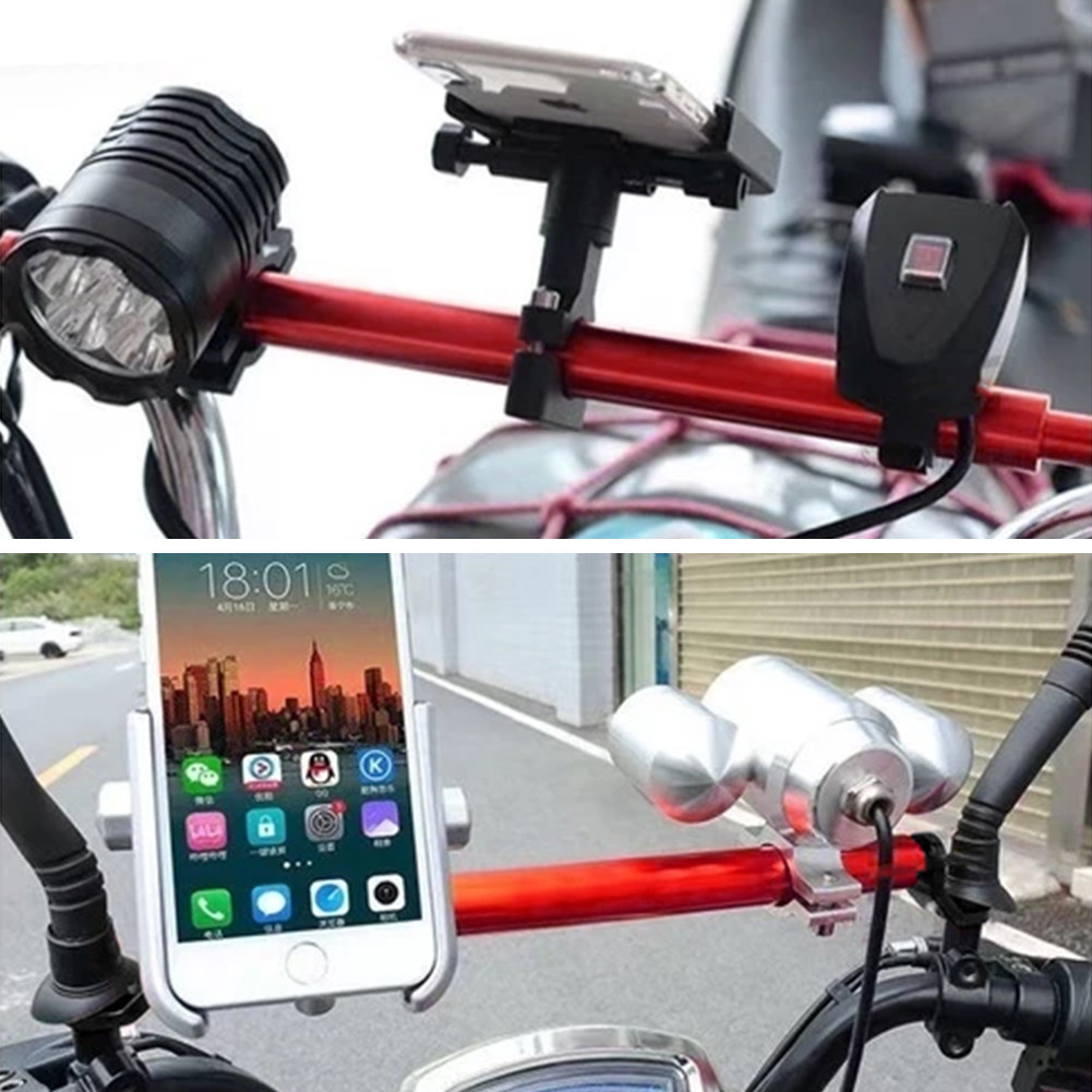 บาร์ขยาย บาร์ต่อมอเตอร์ไซค์ บาร์ยาว ยึดรูกระจก ปรับความยาวได้ ที่วางโทรศัพท์มอเตอร์ไซค์ขายึดอเนกประสงค์ - รูปที่ 2