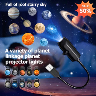 【 10 ปี】ไฟกลางคืน LED, การออกแบบท้องฟ้าเต็มไปด้วยดวงดาว, โคมไฟดวงจันทร์, โคมห้องนอน, โคมไฟฉายโลโก้, พื้นหลัง, การออกแบบที่สร้างสรรค์