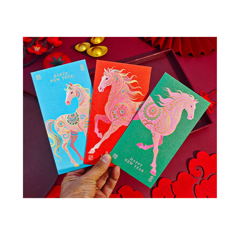ซองแดง 2026 ม้าปีซองเงิน ตรุษจีนอังเปา CNY Angpow ที่กําหนดเองพิมพ์โลโก้บริษัทที่กําหนดเองการพิมพ์ขนาดใหญ่ Hongbao Ang Bao ซองเงินสด Red Packet 2026 Horse Year Money Envelope Chinese New Year Angpao CNY Angpow Custom Print Logo Company Customized Printing - รูปที่ 5