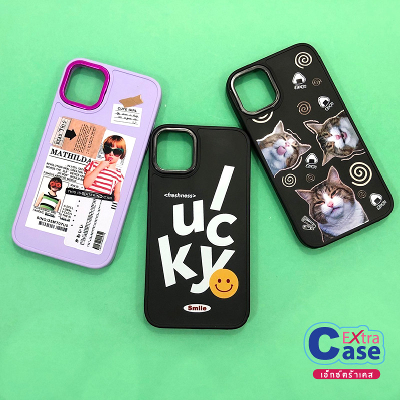 เคสนิ่ม Vivo Y03 Y18 / Realme C53 / Xiaomi Redmi A3 13C Poco C65 PU กันเลนส์กล้องเงา ด้านหลังพิมพ์ลา