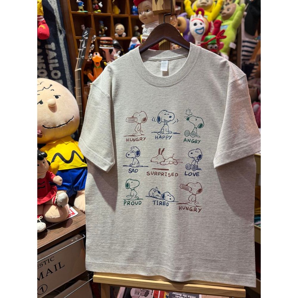 UNIQLO น่ารัก snoopy snoopy Cotton ผู้ชายผู้หญิงเสื้อยืดหลวม