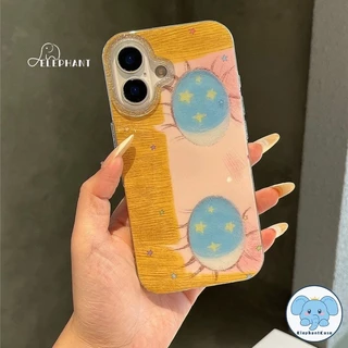 เคสไอโฟน17เคสผงกะพริบ ลายตาแคตรูนดาว น่ารัก2026 สำหรับ IPhone 17 AIR 13 15 16 12 11 14 Pro Max XR X XS 7 8 16 15 14 Plus