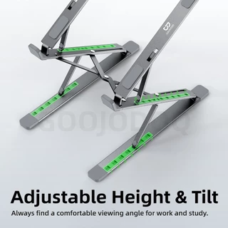 GOOJODOQ Laptop Stand Double-layer Height Increase Adjustable Height and Tilt for Laptops Ranging from 12.6'' to 17.3''