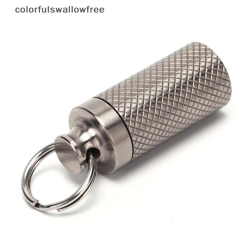 Colourfulswallowfree Outdoor Titanium Alloy Seals Bottle Waterproof Canister Medicine Bottle ABC