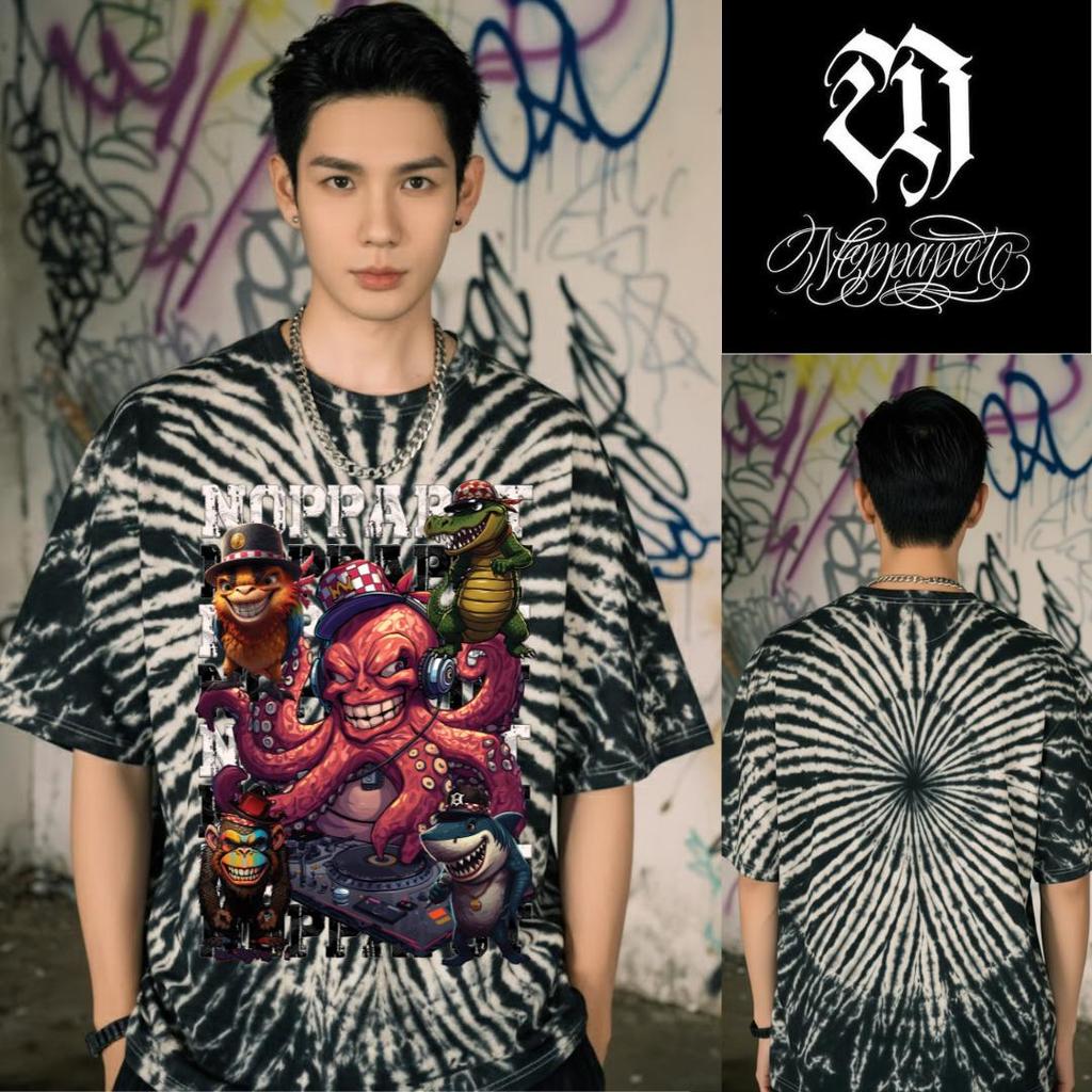 Noppapot เสื้อยืด มัดย้อม สกรีน MY60