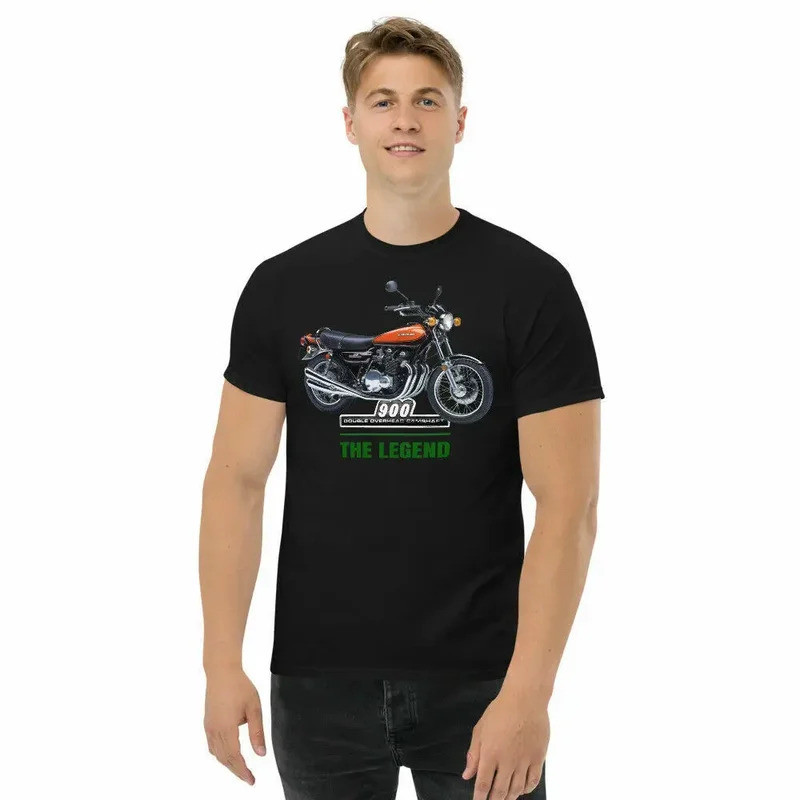 เสื้อยืดมอเตอร์ไซค์ Z900 Z1 1973 LEGEND แรงบันดาลใจจาก Kawasaki ลายอนิเมะสยองขวัญย้อนยุค Y2K