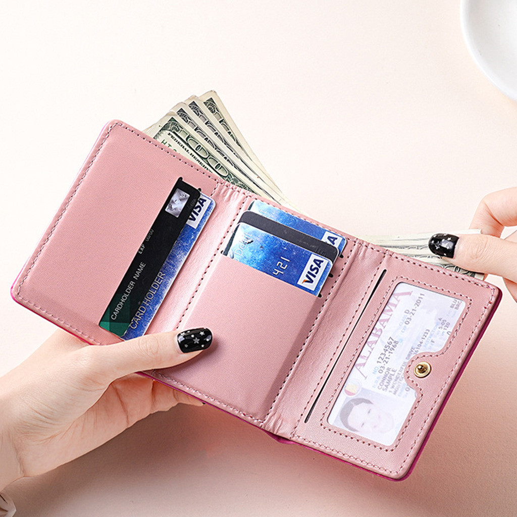 กระเป๋าสตางค์ใบสั้น ช่องใส่บัตรหลายช่อง จัดเก็บบัตรได้เป็นระเบียบ ขนาดกะทัดรัด พกพาง่าย - รูปที่ 7
