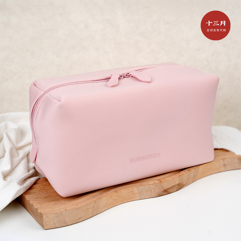 [March] Counter Gift BURBERRY BURBERRY BURBERRY กระเป๋าเครื่องสําอาง กระเป๋าแป้งความจุขนาดใหญ่ กระเป