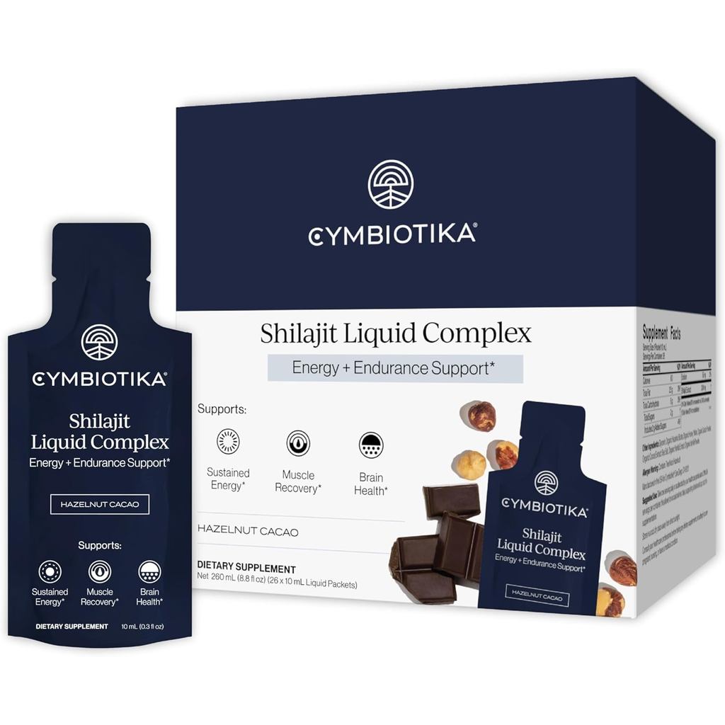 Cymbiotika Shilajit Liquid Complex – 85+ Trace Minerals for Energy, Focus & Recovery Adaptogen – Ful
