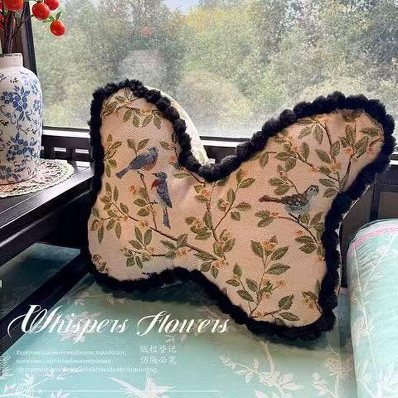 Large-sized Butterfly throw pillow decorative for sofa Retro-style unique-shaped