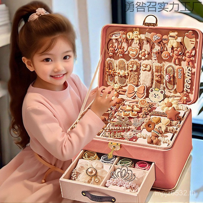 เด็กของเล่นวันเด็กเครื่องสําอางมารยาทระดับไฮเอนด์พิธีความรู้สึกสาววันกล่องของขวัญเด็กชุดอุปกรณ์ผมเด็