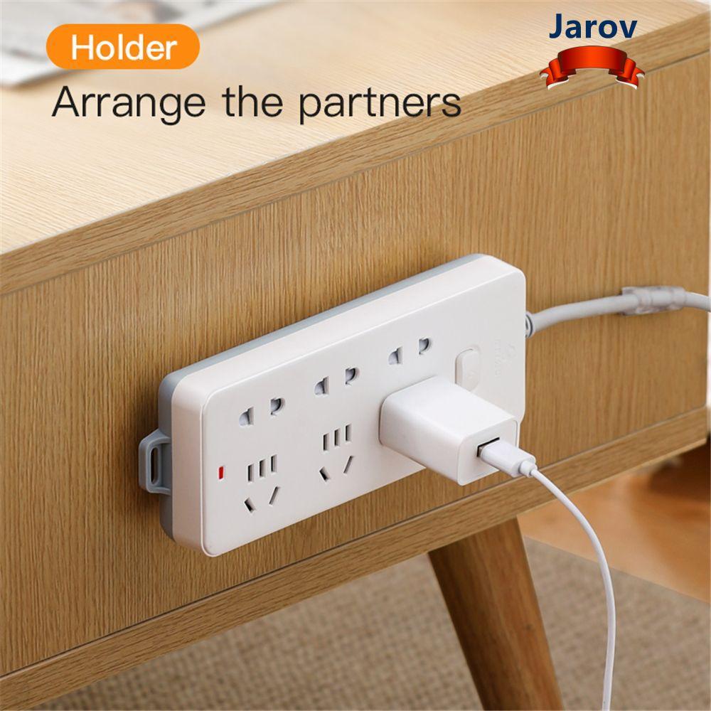JAROV Plug Fixer Home Decor Gadget Self-Adhesive Seamless Storage Shelf Wall Fixer ติดผนัง