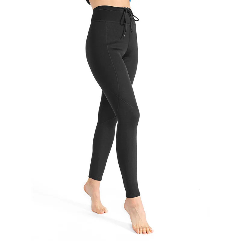 ผู้หญิง 1.5 มม. Neoprene Wetsuit กางเกงว่ายน้ําดําน้ําท่องกระชับสัดส่วน Sweaty โยคะซาวน่ากางเกงดําน้ําดูปะการังกีฬาทางน้ํากางเกงขายาว