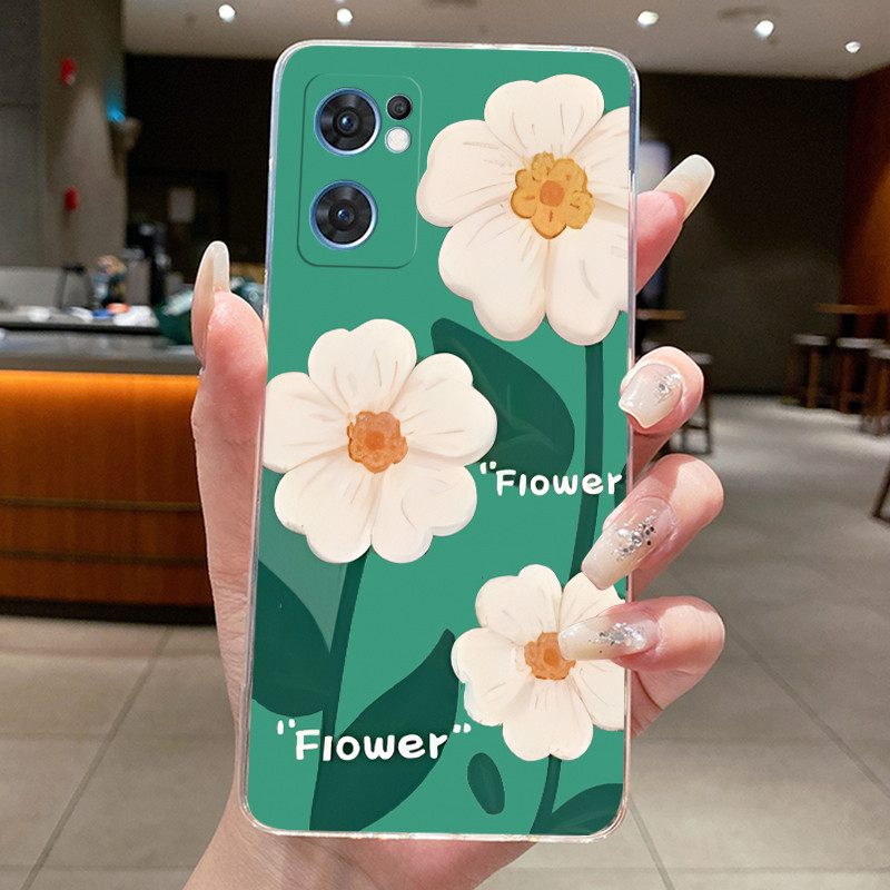 สําหรับ OPPO Reno 7 5G แฟชั่นผีเสื้อดอกไม้ Clear Soft TPU Jelly ปกหลังสําหรับ OPPO ค้นหา X5 Lite / Reno7 5G CPH2371 เคสโทรศัพท์ - รูปที่ 2