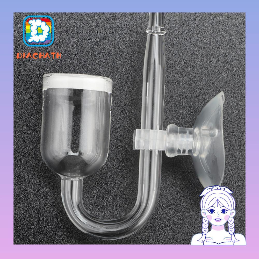 DICHATH Glass Aquarium CO2 Refiner, Mini ขนาด CO2 ละลาย Diffuser, ทนทาน Glass Diffuser CO2 Atomizer 