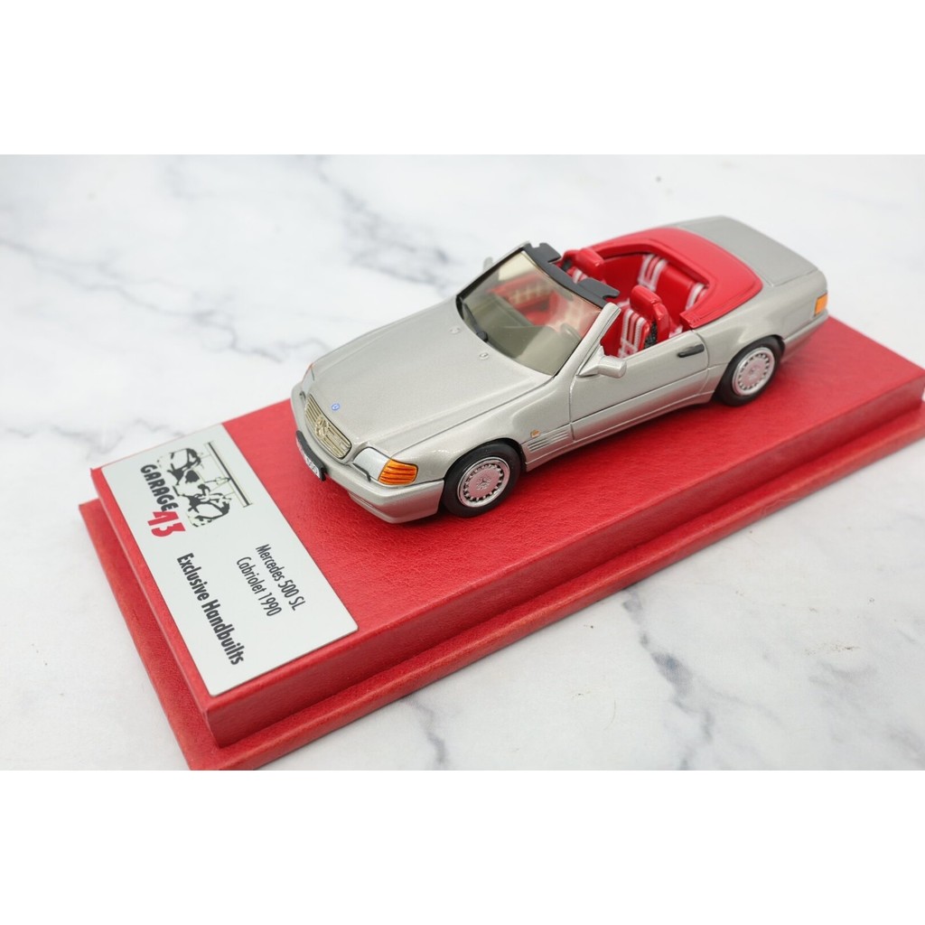 [พร้อมสต็อก] โรงรถ43 1/43 เมอร์เซเดส-เบนซ์ 500สล รุ่นมือเปิดประทุนชุดเหล็กสีขาวผลิตภัณฑ์สําเร็จรูปที