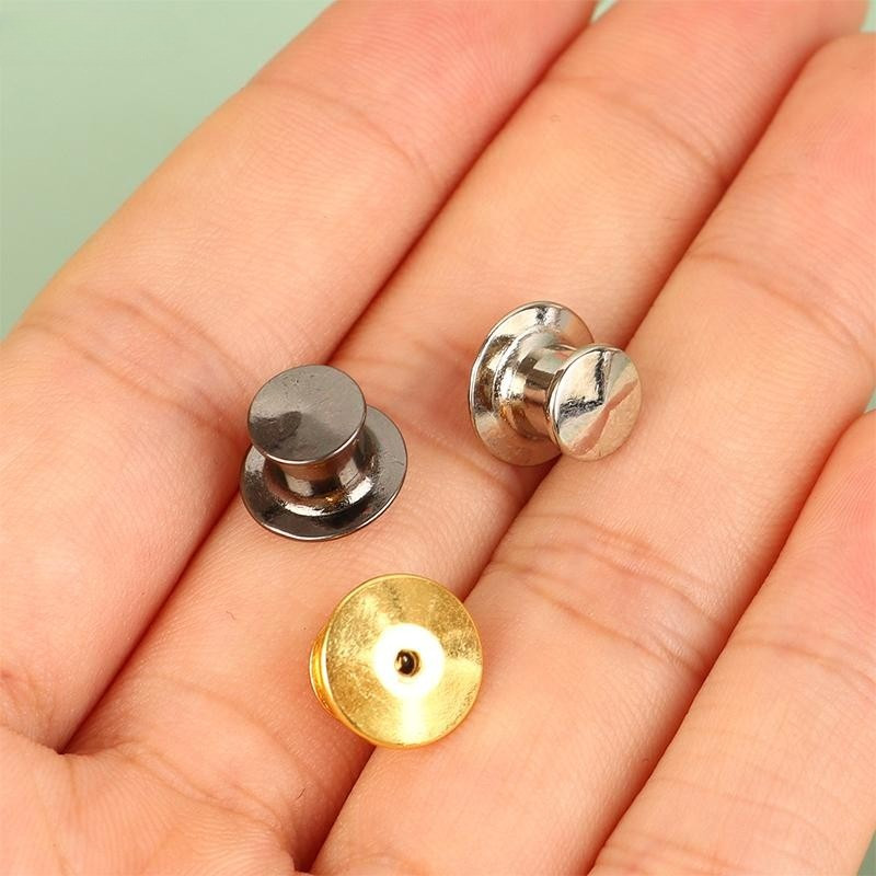 10 ชิ้น ล็อคโลหะขากลับสําหรับ DIY เข็มกลัดป้ายชื่อแท็ก Pins Keepers ล็อค Clasp เครื่องประดับหัตถกรรม [ที่ต้องการ]