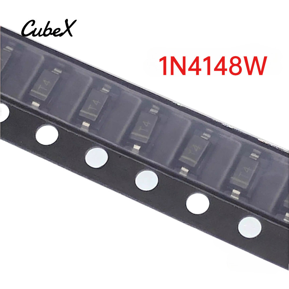 50/100 ชิ้น 1N4148 1N4148W SMD Switching Diode 300ma 100V T4 เครื่องหมาย SOD-123 1206