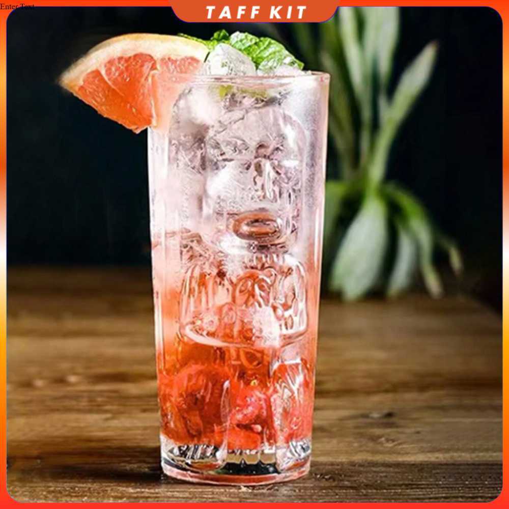 One Two Cups Aesthetic Glass Coffee Tea Hawaiian Tiki Glass 400ml - EY-40