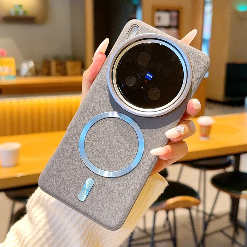 เคสโทรศัพท์แม่เหล็กที่แข็งแกร่งสําหรับ Vivo X300 X200 Pro /mini /Ultra X200S เคสหนังหรูหราเบากรอบเลนส์โลหะพร้อมซิลิโคนอ่อนนุ่มเคสป้องกันการตก - รูปที่ 5