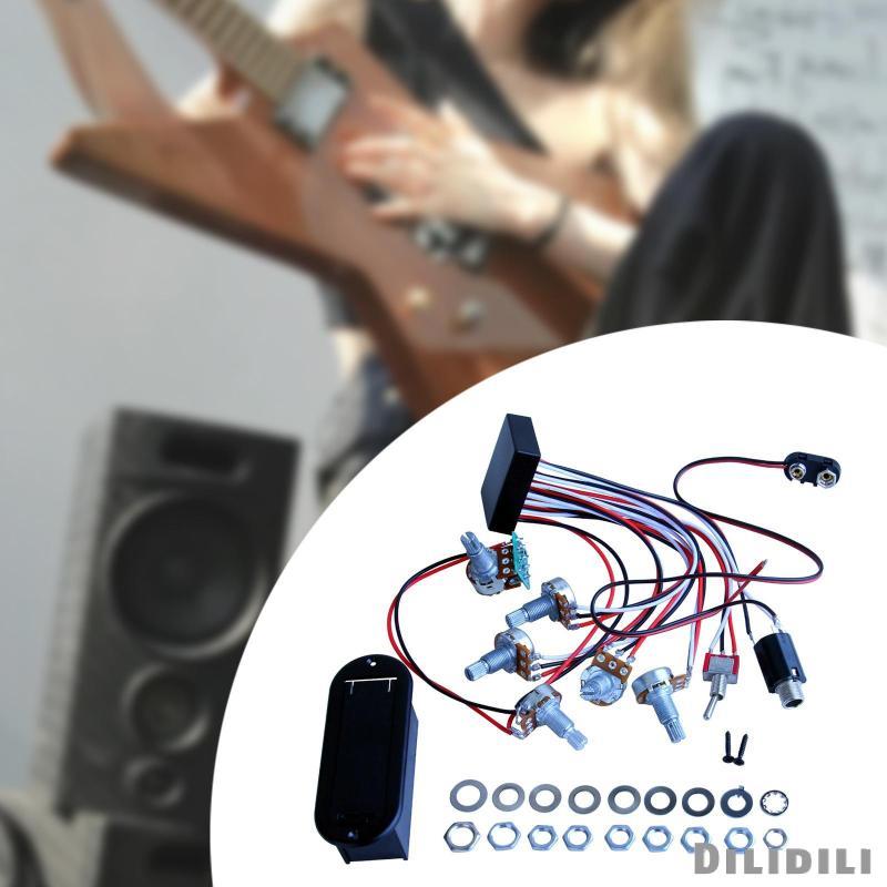 [Dilidili] Bass Preamp Circuit Metal Bass EQ Equalizer สําหรับ Performance Live Travel