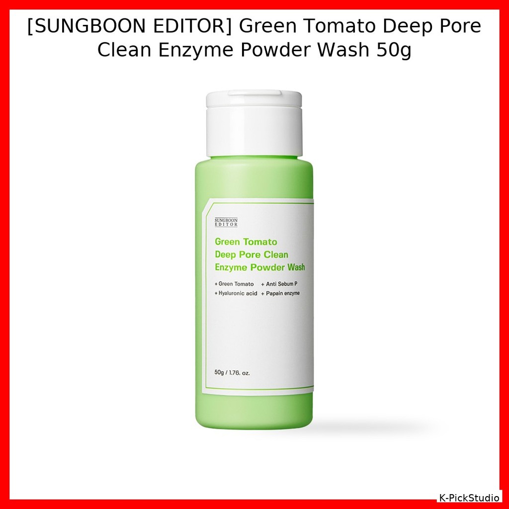 [SUNGBOON EDITOR] Green Tomato Deep Pore Clean Enzyme Powder Wash 50g / Korean Enzyme Powder Wash / 