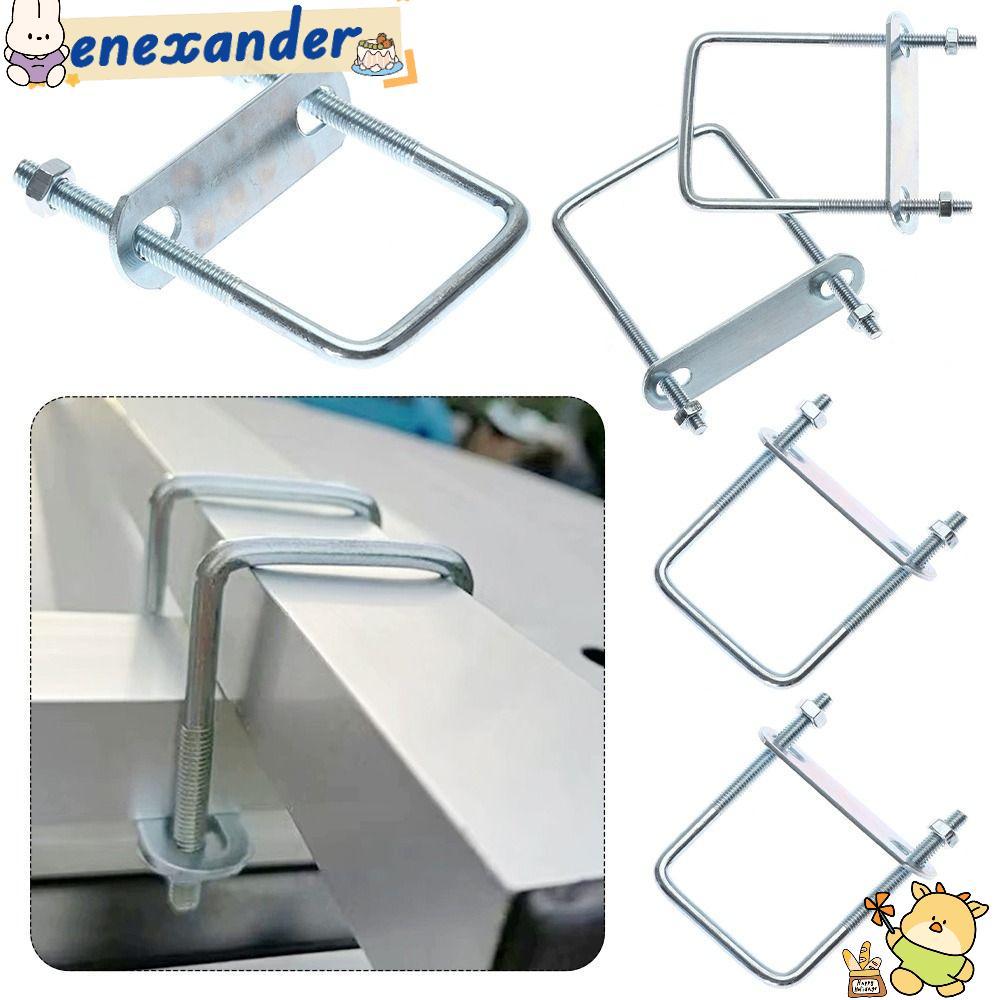 EXER 2 ชุดท่อ U-Clamp, แคลมป์สี่เหลี่ยมสกรูเหล็ก, M6 พร้อม Baffle มุมขวา U-bolt Squa Bolt