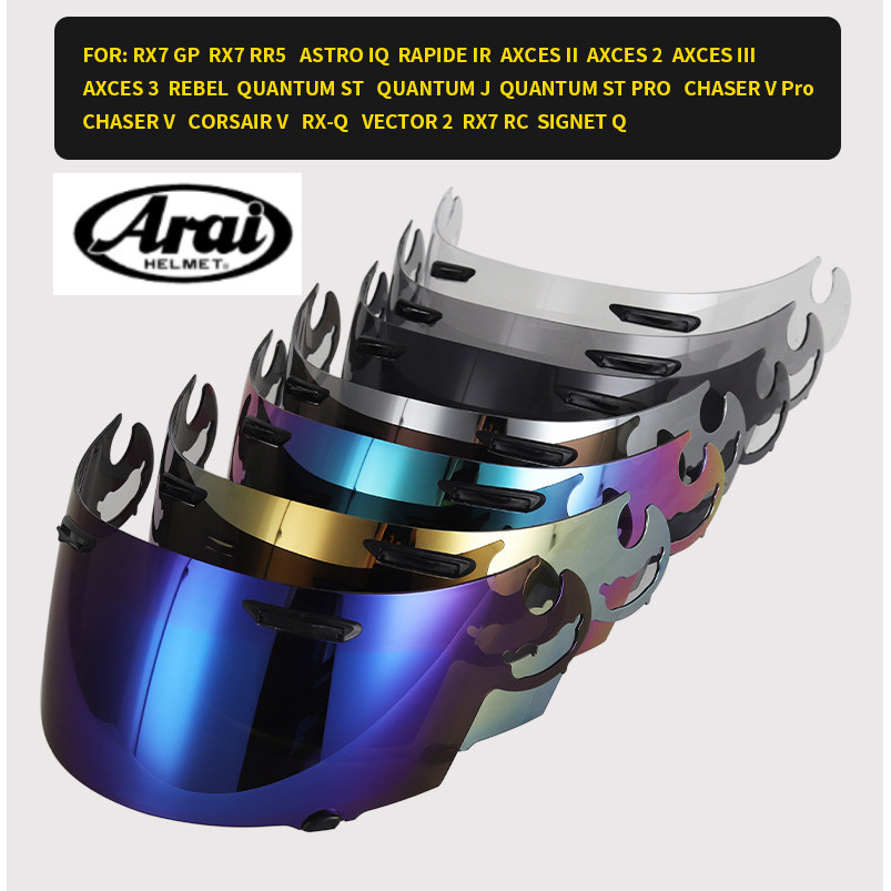 RR5 กระบังหน้าหมวกกันน็อคเข้ากันได้กับเลนส์หมวกกันน็อคมอเตอร์ไซค์ Arai RX-7/RR-5/QUAMTUM-J/ASTRO-IQ ของแท้