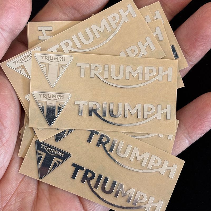 เหมาะสําหรับ Triumph Motorcycle Metal Sticker Modified Fuel Tank 3D Car Logo Decorative