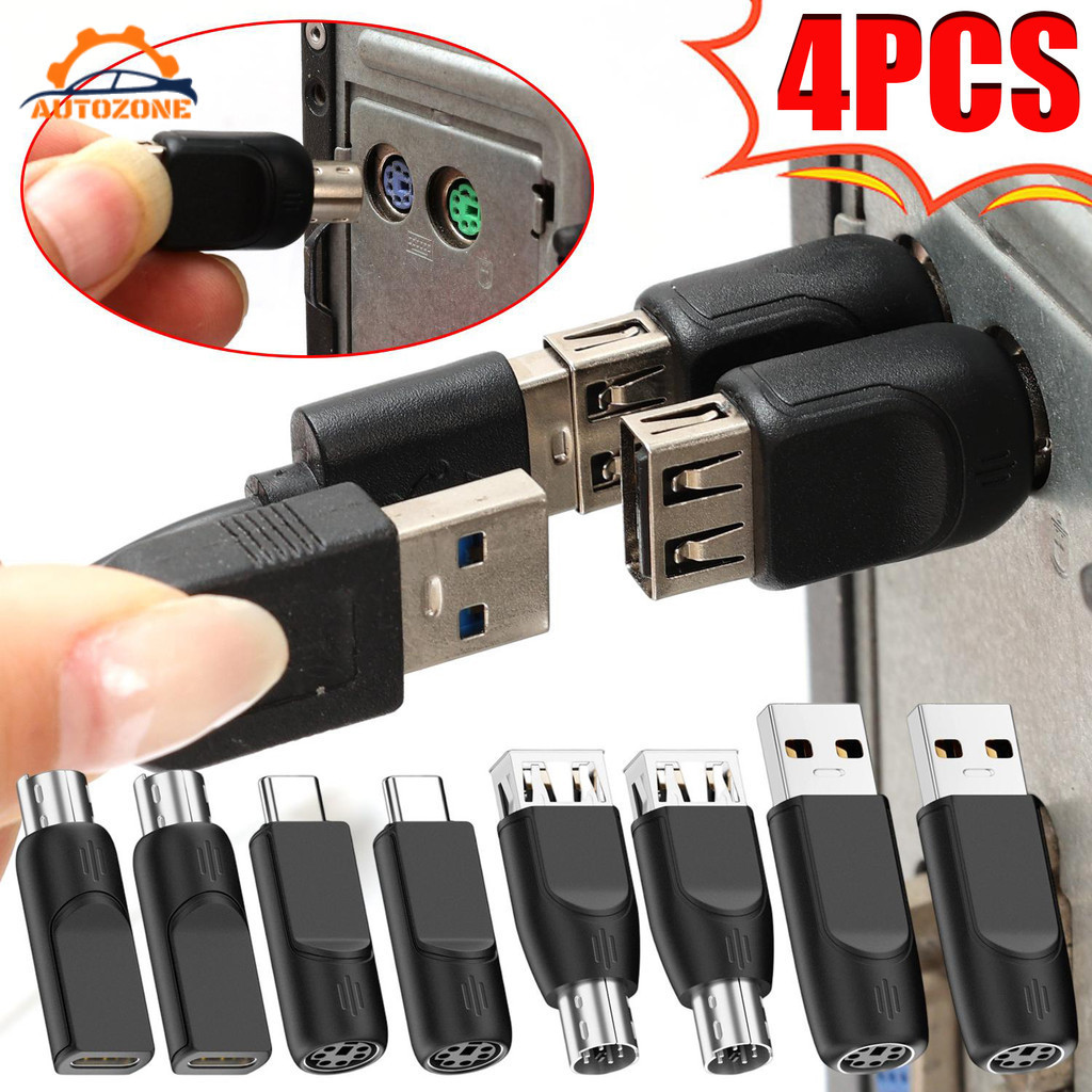 [AUTO&3C]USB ไปยังอะแดปเตอร์ PS2, เล่นปลั๊กส่งสัญญาณที่เสถียร, ตัวแปลงสากลสําหรับคีย์บอร์ด PS2 ส่วนใหญ่, เหมาะสําหรับสํานักงานและบ้าน
