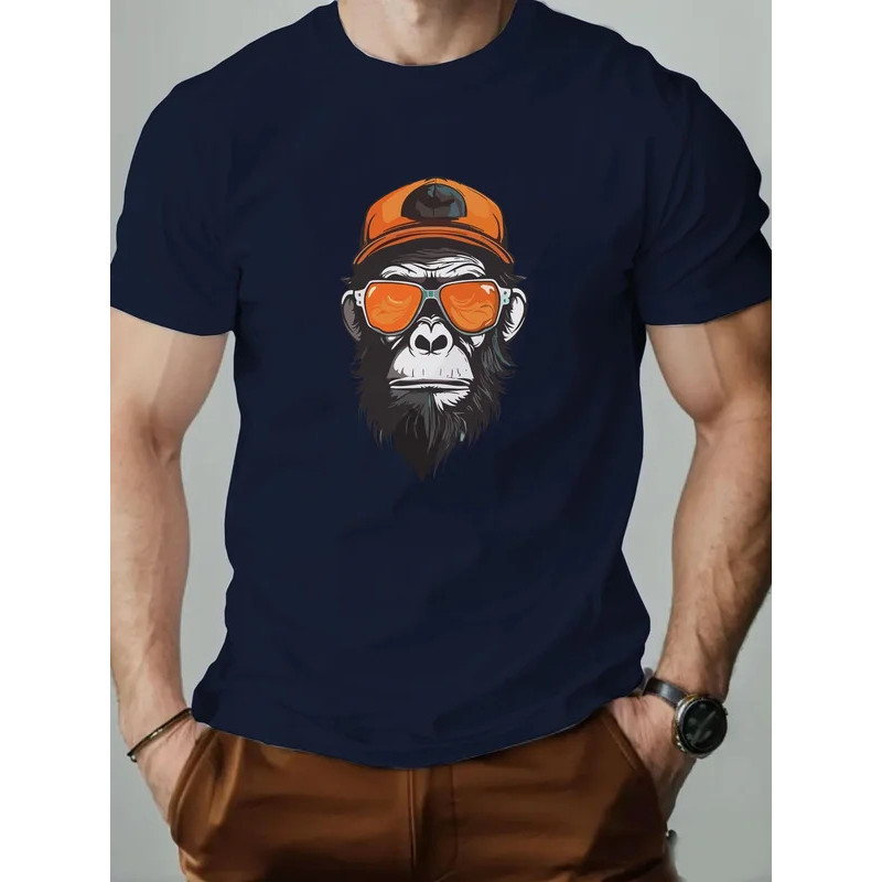 Men's casual short sleeve summer round neck regular version hand cleaning dry cleaning white opaque 