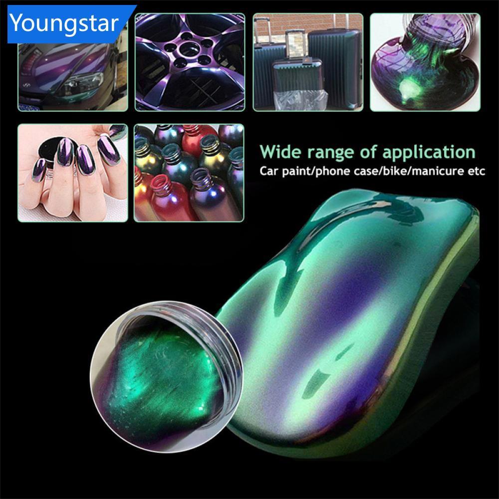 YST 10g รถ Chameleon Pigment Powder เปลี่ยนสี Pigment ตกแต่งรถ Pearlescent Pigment Powder