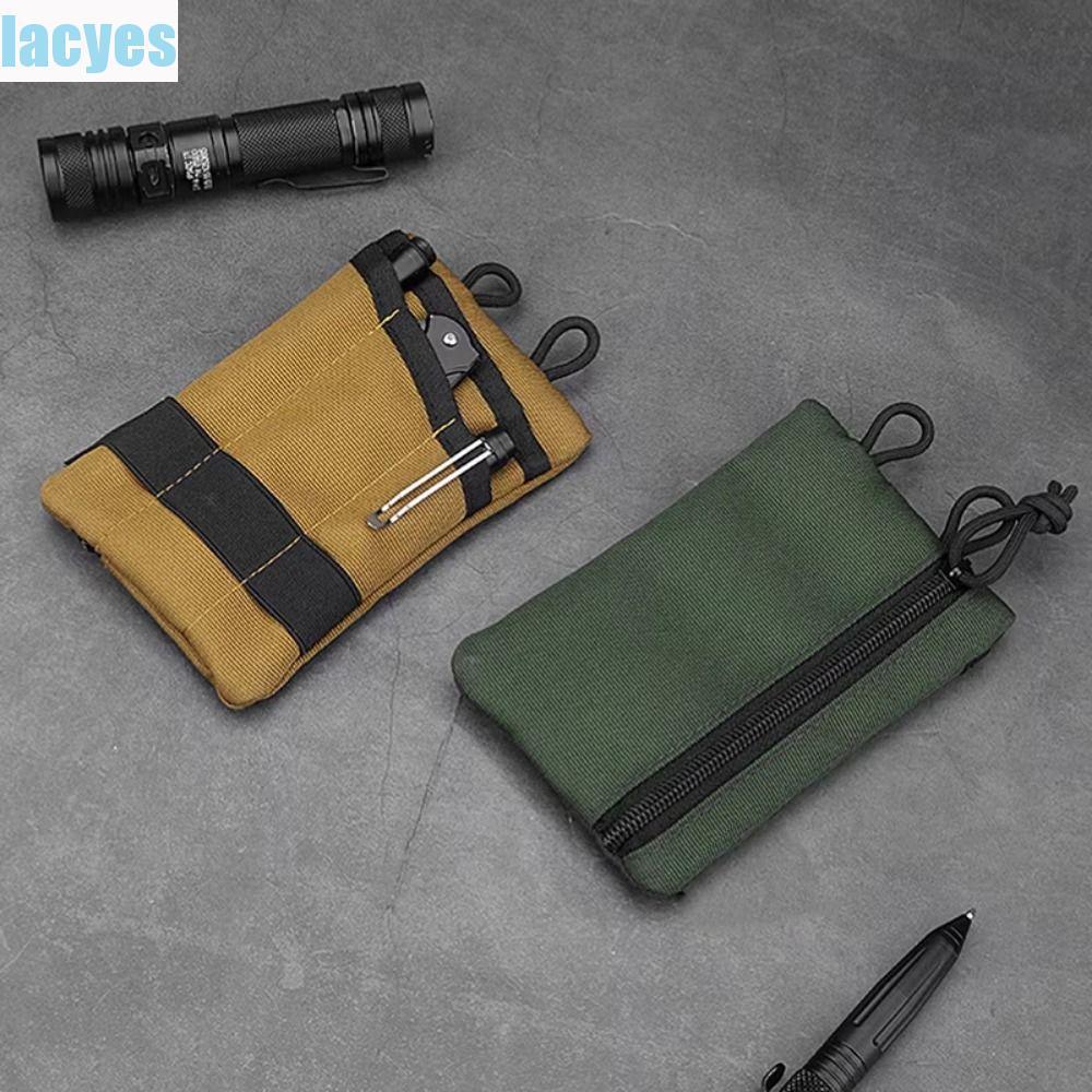 LACYES Mini EDC Tool Bag, Compact Light Light Card Key Pouch, EDC Tool Kit Stretch Band Shoulder Str