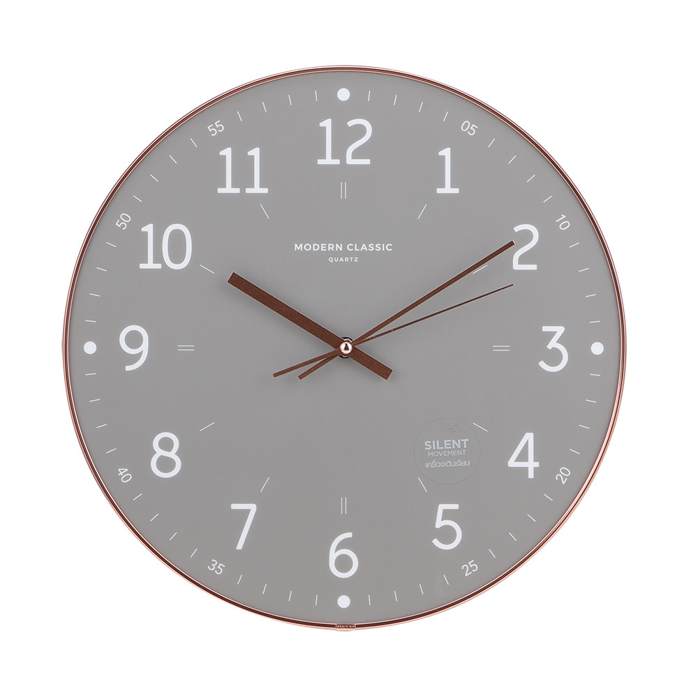 INDEX LIVING MALL นาฬิกาติดผนัง รุ่นไทม์ฟลายส์ ขนาด 14 นิ้ว - สีเทา/ขาว