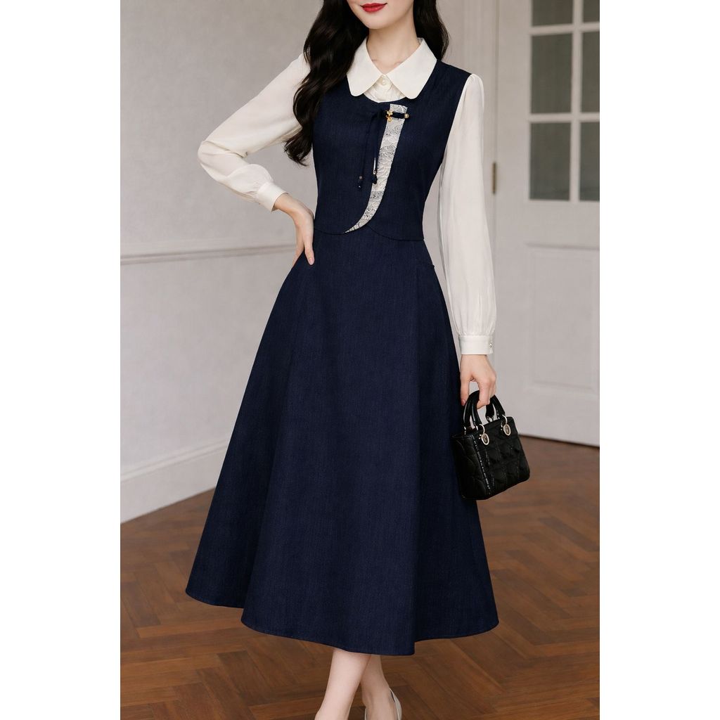 KOREAN MIX DRESS DD-240704.06