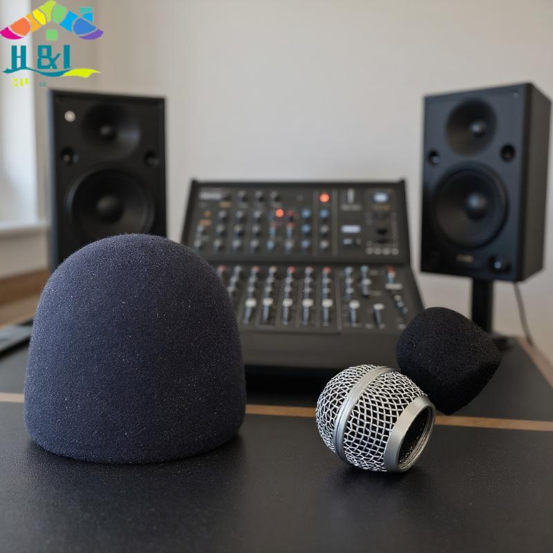 H & L 2/10 ชิ้นสตูดิโอ WindScreen ฟองน้ําไมโครโฟนหมวกไมโครโฟนป้องกันด้านในโฟมสําหรับ Shure SM58 SLX2