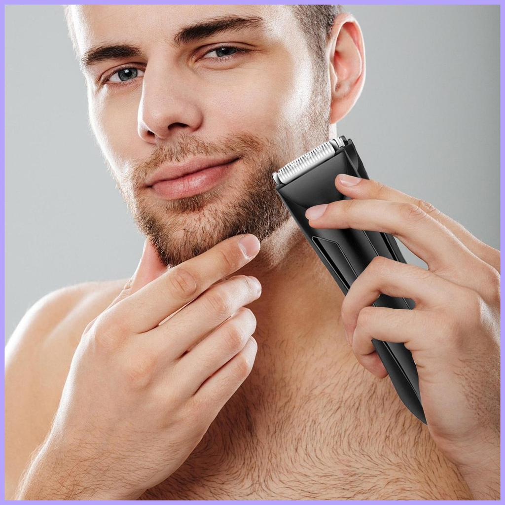 ไฟฟ้า Beard Trimmer ไฟฟ้า Body Hair Trimmer สําหรับชายชาร์จโกนหนวดเครื่องมือ Precision Grooming สําห