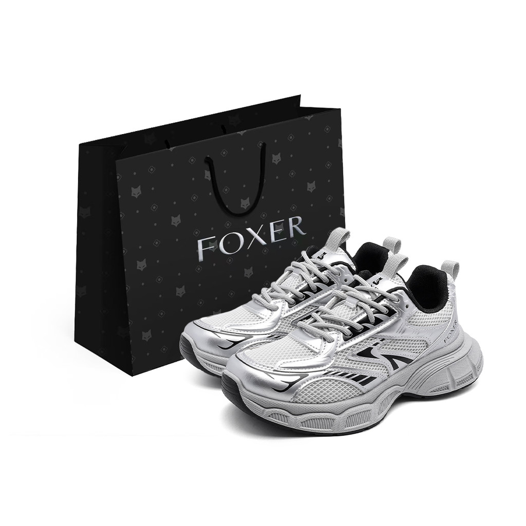 FOXER แฟชั่นรองเท้ากีฬา Unisex All-Match หนาSoled สบายรองเท้าลําลองกลางแจ้งระบายอากาศได้