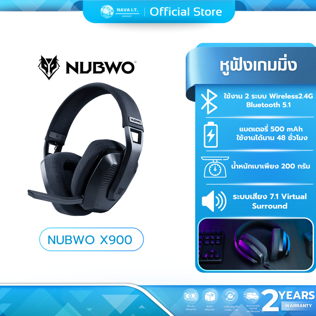 (มีส่งด่วน) NUBWO X900 หูฟังไร้สายเชื่อมต่อ Wireless Bluetooth