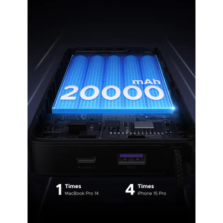 UGREEN Power Bank แบตสำรอง 20000mAh แบบพกพา พาวเวอร์แบงค์ชาร์จเร็ว PD 67W รองรับการชาร์จ Apple / Samsung