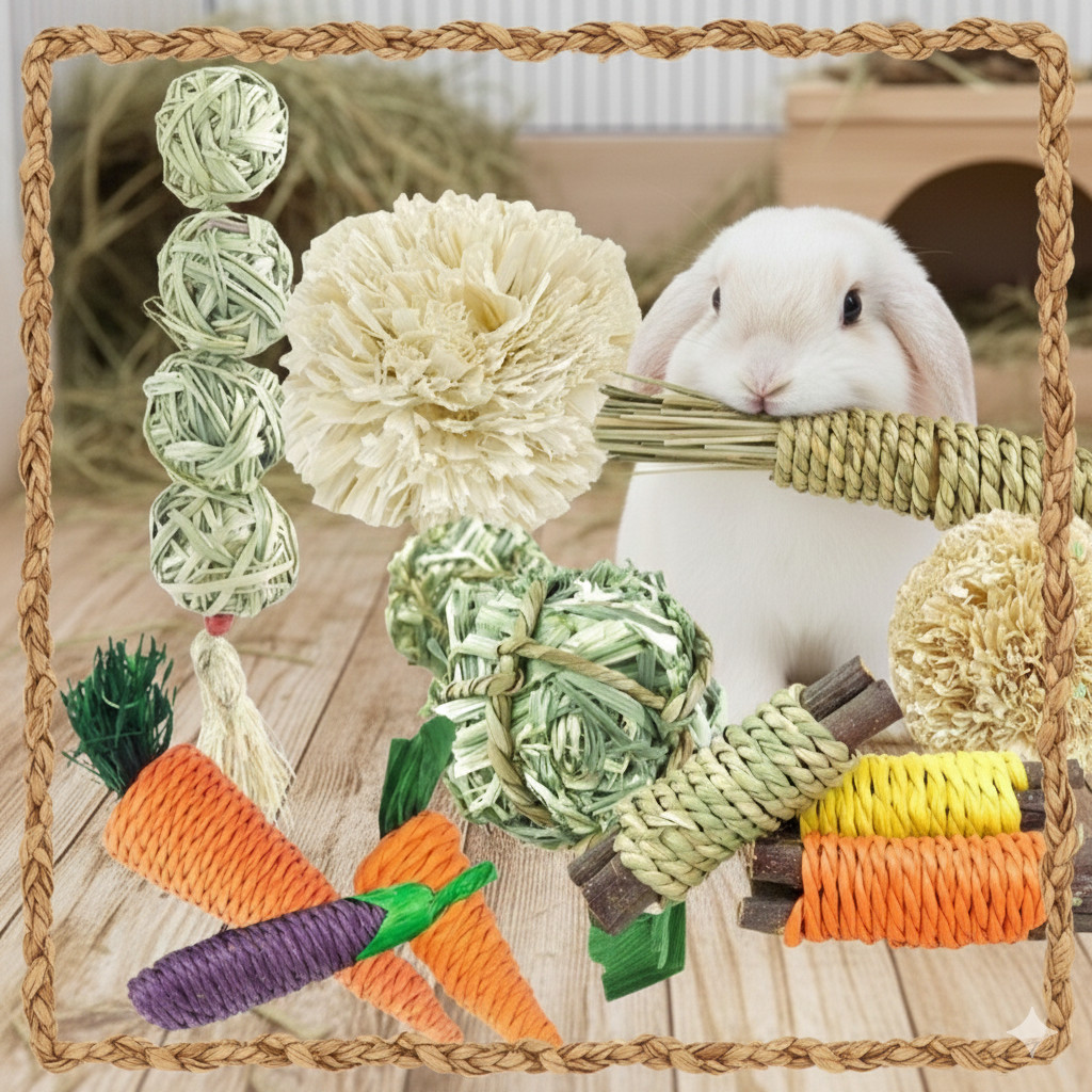 Bunny.indy ของเล่นกระต่าย บอลหญ้ากระต่าย ของเล่นแก้สบี้ หญ้ากระต่าย