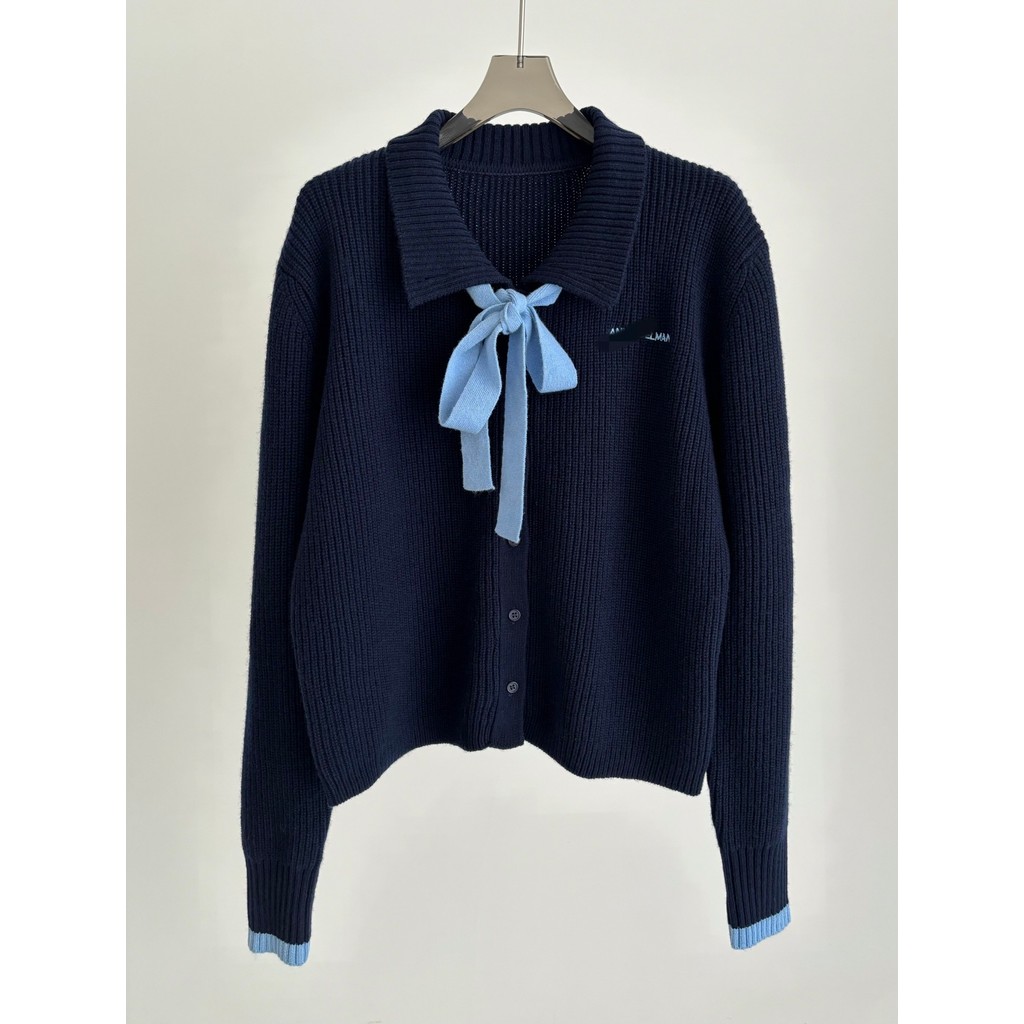 U2WG ANN* 2025New autumn and winter sweater with a turn-down collar, tie-dye, and contrasting colors
